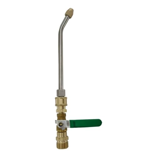 predolo Kupfer Edelstahl Hochdruckreiniger Stab Schnellkupplung Praktisches Zubehör für Dachrinne Terrasse Hof Einfahrt, 27 cm 30 Grad M22 von predolo