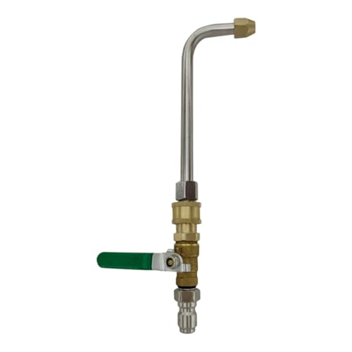 predolo Kupfer Edelstahl Hochdruckreiniger Stab Schnellkupplung Praktisches Zubehör für Dachrinne Terrasse Hof Einfahrt, 27 cm 90 Grad von predolo