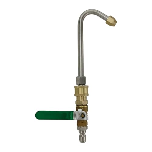 predolo Kupfer Edelstahl Hochdruckreiniger Stab Schnellkupplung Praktisches Zubehör für Dachrinne Terrasse Hof Einfahrt, Länge 24cm von predolo