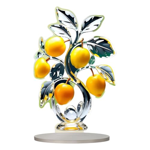 predolo Lemon Tree Ornament Acryl Dekoration Schreibtischfigur Sammelobjekt Kunstwerk mit Sockel für Wohnzimmer Schlafzimmer Büro Bücherregal Dekoration predolo Lemon Tree Ornament Acryl Dekoration Schreibtischfigur Sammelobjekt Kunstwerk mit Sockel für Wohnzimmer Schlafzimmer Büro Bücherregal Dekoration von predolo