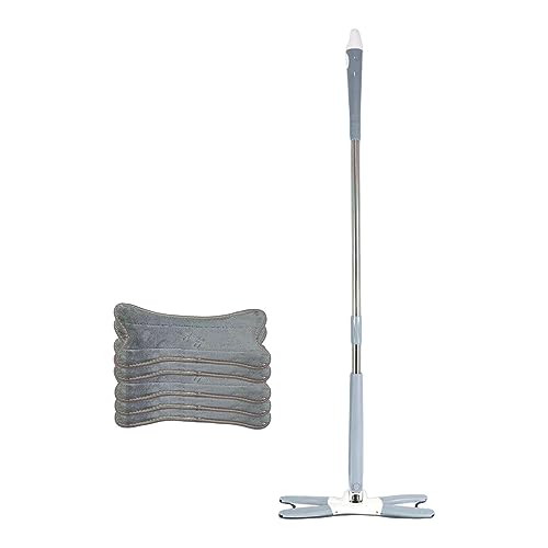 predolo Mikrofaser-Mopp, Bodenstaubwischer, selbstauswringend, waschbar, nass und trocken, handfreies Waschen, Haushalts-Bodenwischer, Flachmopp für Laminat, predolo Mikrofaser-Mopp, Bodenstaubwischer, selbstauswringend, waschbar, nass und trocken, handfreies Waschen, Haushalts-Bodenwischer, Flachmopp für Laminat, von predolo