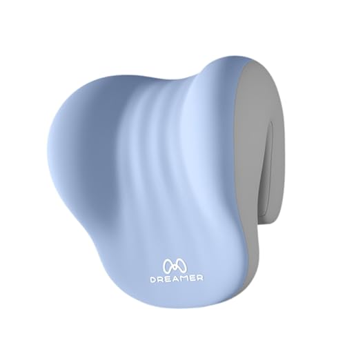 predolo Nackenkissen Memory Foam Kopfstütze Schlaffkissen Nackenstütze Kopfkissen aus Memory-Schaum mit Ergonomischer Form zur Unterstützung Beim Schlafen, Blau Grau von predolo