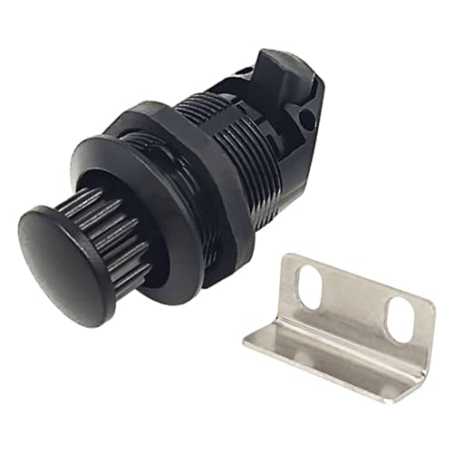 predolo RV Druckknopfschloss Ohne Schlüssel, Nylon, Universell für Türbrettstärke 1,2–19 mm, Zubehör, 32 mm Öffnungsloch, Schubladenknopf, Schwarz predolo RV Druckknopfschloss Ohne Schlüssel, Nylon, Universell für Türbrettstärke 1,2–19 mm, Zubehör, 32 mm Öffnungsloch, Schubladenknopf, Schwarz von predolo