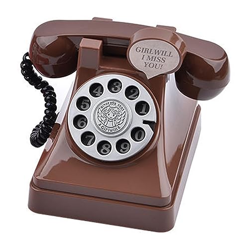 predolo Retro-Telefon-Sparschwein, Telefon-Geldsparbox, Skulptur, Tischdekoration, Zifferblatt-Telefon, Geldspardose für Schlafzimmer, Büro, Regal, Kaffee von predolo