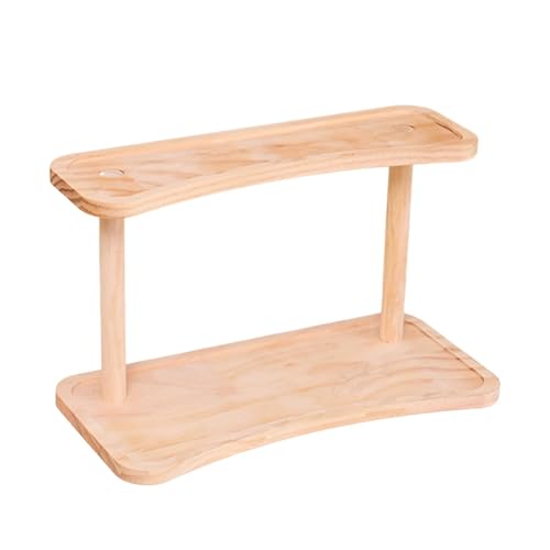 predolo Schreibtisch-Organizer Standregal Küchenregal Büro-ablage Und Display-ständer aus Holz mit Glatter Oberfläche für Figuren Und Puppen Im Schlafzimmer, braun von predolo