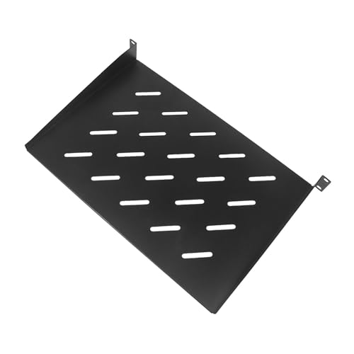 predolo Server Rack Shelf 1U Montageschublade Netzwerkschrank Regal Belüftetes Stahlgestell Tragbar Stabil für It-büro Heimgebrauch, Tiefe 20 cm von predolo