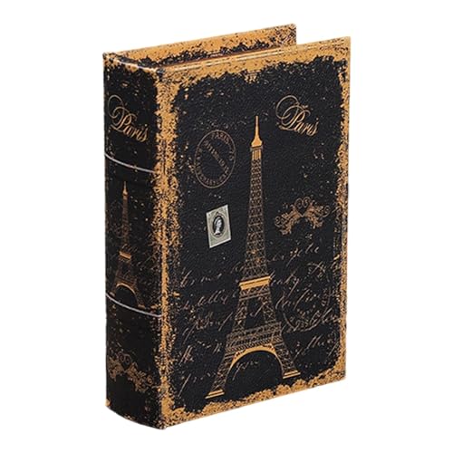predolo Simulation Buchfigurine Miniatur Buch Retro Dekorationsobjekt Holz PU Material Fotorequisiten Schmuckkasten für Wohnzimmer Büro Café, Style B von predolo