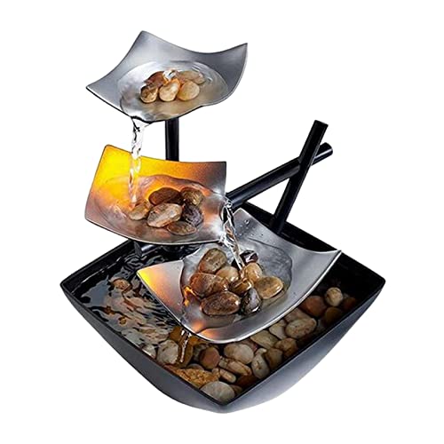 predolo Small Tabletop Fountain USB Powered Waterfall Relaxing Fountain with Light Illuminated for Home Indoor Feng Shui Decoration Ornament Craft predolo Small Tabletop Fountain USB Powered Waterfall Relaxing Fountain with Light Illuminated for Home Indoor Feng Shui Decoration Ornament Craft von predolo