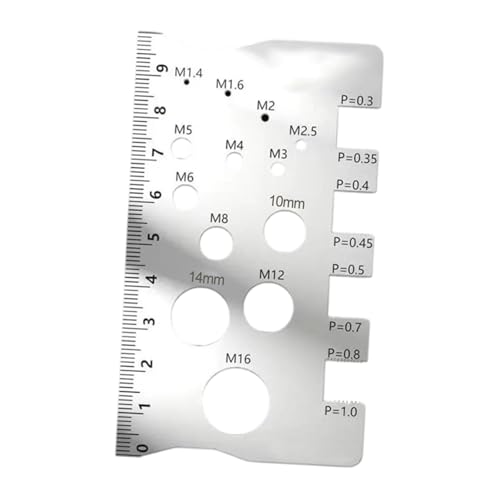 predolo Thread Checker Schraubengewinde Messwerkzeug Schraubenmutter Bolzenlehre Skalenanzeige Edelstahl für Ingenieure Heimwerker Kfz-reparatur predolo Thread Checker Schraubengewinde Messwerkzeug Schraubenmutter Bolzenlehre Skalenanzeige Edelstahl für Ingenieure Heimwerker Kfz-reparatur von predolo