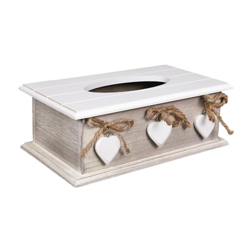 predolo Tissue Box Halter Holz Rechteck Dekorative Taschentuchspender Abdeckung Kreative Aufbewahrung Praktisch für Wohnzimmer Schlafzimmer Büro von predolo