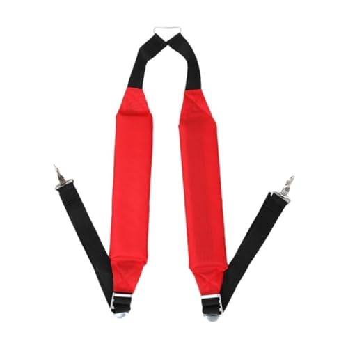 predolo Trimmer Schultergurt Doppel Schulterriemen Trimmergurt Mäher Schultergurt Bürstenschneider Gurt aus Strapazierfähigem Polyester für Gartenpflege, Rot von predolo