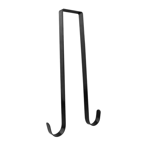 predolo Türhaken aus Robustem Eisen Material Zum Aufhängen von Festlichen Kränzen Und Girlanden Ohne Bohren Montierbar für Innenräume Und Außenbereiche, Schwarz von predolo