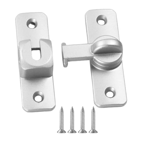 predolo Türriegel aus Zinklegierung, 90/180 Grad für Balkon und Badezimmer, Silber predolo Türriegel aus Zinklegierung, 90/180 Grad für Balkon und Badezimmer, Silber von predolo