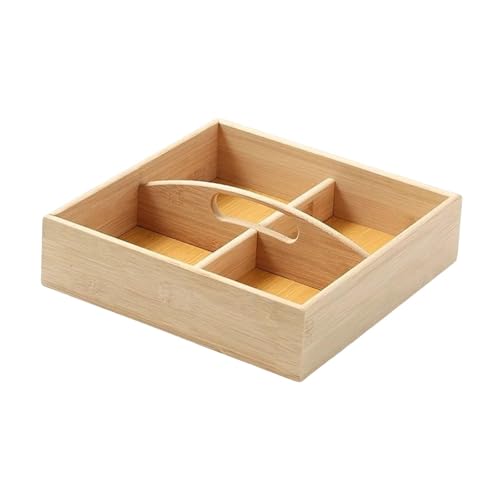 predolo Unterteilt Holz Serviertablett Holz Snack Tablett Tragbare Servierplatte Kreative von predolo
