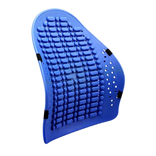 predolo Vielseitiges Auto-Rückenstützkissen, Rückenstütz-Taillenkissen, verbessert die Sitzhaltung mit Massageperlen-Rückenlehne für Liege-Gaming-Stuhl, Blauer Stil A von predolo