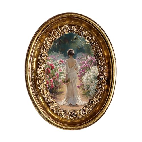 predolo Vintage Bilderrahmen 15cmx19cm Retro Fotorahmen geprägte Tischplatte Rustikal für Flur Hochzeit Urlaub von predolo