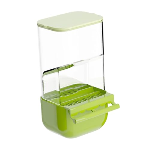 predolo Vogelfutterspender Und Sittichfutterspender EIN Futterautomat mit Futterschale Als Futterbehälter mit Verstellbarer Trennwand Und Sitzstange für Nymp, GrÜn von predolo