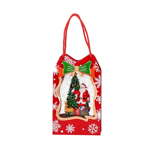 predolo Weihnachts Schneekugel mit Musik, Form Einer Geschenktüte, Tragbare, Glitzernde Tischdekoration für Bücherregal Im Innenbereich, Weihnachtsmann predolo Weihnachts Schneekugel mit Musik, Form Einer Geschenktüte, Tragbare, Glitzernde Tischdekoration für Bücherregal Im Innenbereich, Weihnachtsmann von predolo