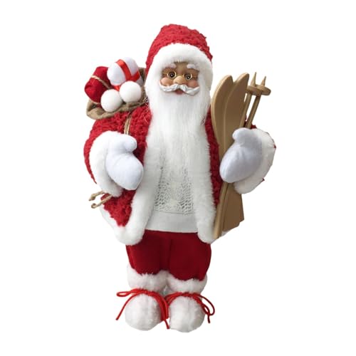 predolo Weihnachtsdekoration, Statue, niedliche Plüschfigur, Spielzeug, Weihnachtsmann-Figur, Weihnachtsmann, stehende Figur für Heimdekoration, Geschenk, Rot von predolo