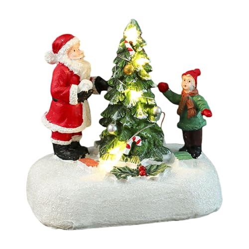 predolo Weihnachtsmann-Figur, Kunstharz, Weihnachtsmann-Skulptur, Sammlung, beleuchtete Weihnachtsstatue für Festival-Party, Bücherregal, Schreibtisch, Weihnachtsmann-Kind-Statue predolo Weihnachtsmann-Figur, Kunstharz, Weihnachtsmann-Skulptur, Sammlung, beleuchtete Weihnachtsstatue für Festival-Party, Bücherregal, Schreibtisch, Weihnachtsmann-Kind-Statue von predolo