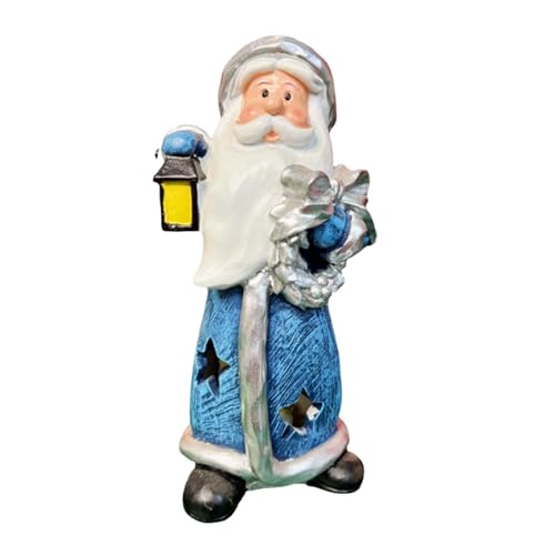 predolo Weihnachtsmann-Puppe, Weihnachtsfigur, Dekoration, Neuheit, Weihnachtsmann-Figur, Statue für Festival, Feier, Dekor-Kollektion, Blau 6,2x5,6x14,8cm von predolo