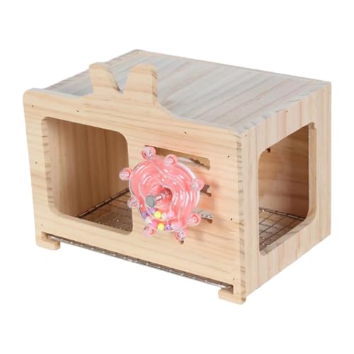 predolo in Einzigartiger Fernsehform Als Brutkasten Und Vogelhaus Aus Robustem Holz mit Sittichnistkasten Und Spielzeug für Wellensittiche Und Ande, Mehrfarbig, S von predolo