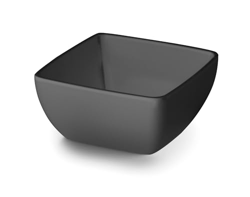 Klassische Salatschüssel, Schwarz, 24 x 24 x 12 cm. Elegantes und funktionales Design. Ideal zum Servieren von Salaten und anderen Lebensmitteln. Geeignet für: Küche und Esszimmer von prendeluz