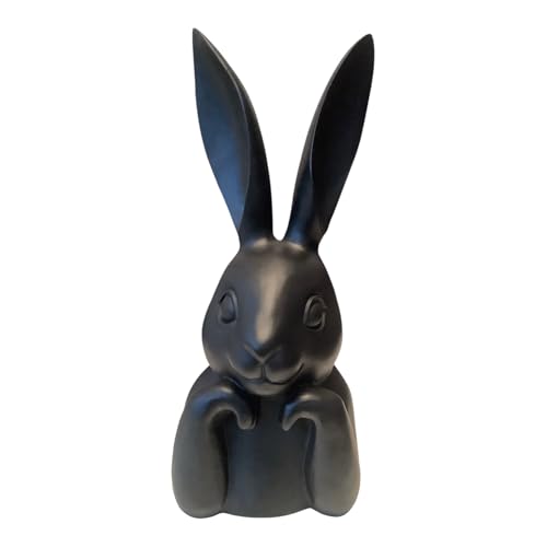 presentis Osterhase Deko Max 40 cm schwarz Hasenbüste Osterdeko Hasenkopf von presentis
