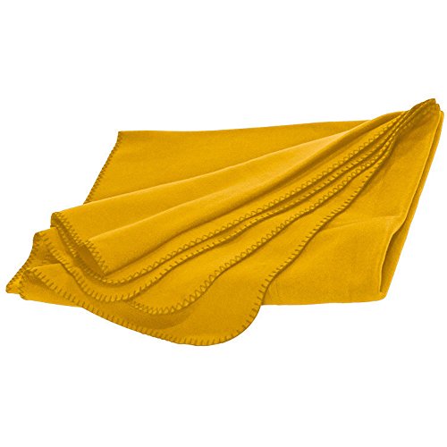 XL Fleecedecke und Kissen in einem, gelb, ca. 180x120 cm von presents & more