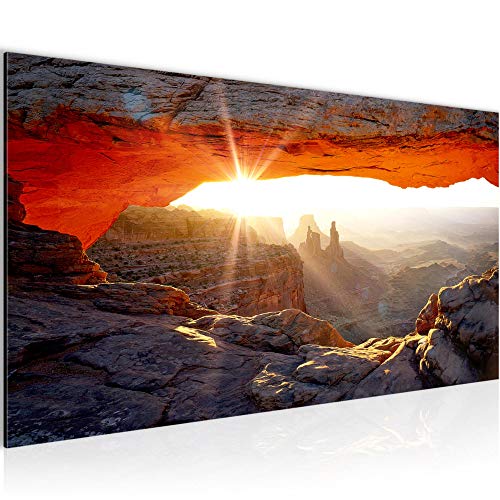 Runa Art Wandbild Grand Canyon 1 Teilig 100 x 40 cm Modern Bild auf Vlies Leinwand Landschaft Wohnzimmer Schlafzimmer Beige Orange 603712a von Runa Art