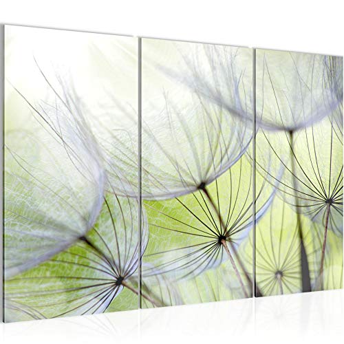 Runa Art Wandbilder Pusteblume Bild XXL Wohnzimmer Schlafzimmer Grün Natur 120 x 80 cm 3 Teilig 206131a von Runa Art