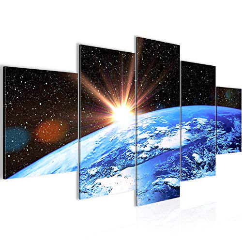 Runa Art - Bilder Planet Erde 200 x 100 cm 5 Teilig XXL Wanddekoration Design Schwarz Blau 601051a Runa Art - Bilder Planet Erde 200 x 100 cm 5 Teilig XXL Wanddekoration Design Schwarz Blau 601051a von Runa Art