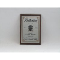 Ballantines Spiegel - Original Whisky Zeichen Bar Lithografie von prestigiousantiques