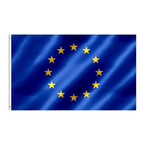 Europäische Union Flagge 90x150 cm Fahne mit Messing-Ösen für Sportveranstaltungen, Partys, Paraden Draußen Deko von pretty_jessie