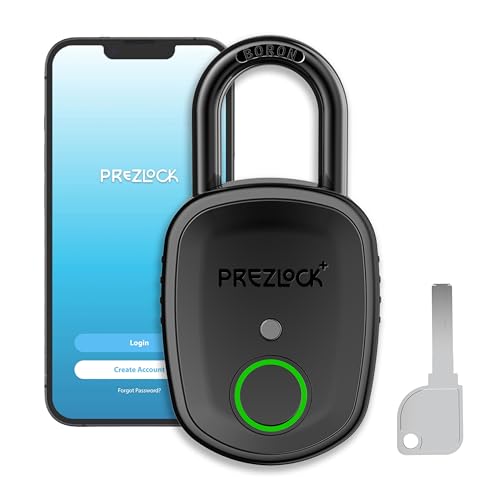 Prezlock Intelligentes Fingerabdruck-Vorhängeschloss mit Schlüssel, biometrisches Vorhängeschloss mit APP, geeignet für den Außenbereich und Schwerlast, IP65 wasserdicht Prezlock Intelligentes Fingerabdruck-Vorhängeschloss mit Schlüssel, biometrisches Vorhängeschloss mit APP, geeignet für den Außenbereich und Schwerlast, IP65 wasserdicht von prezlock