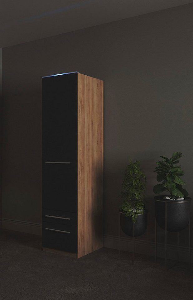 priess Kleiderschrank Schrank Garderobe Wäscheschrank Barcelona in 5 Breiten viel Stauraum, geräumige Schubkästen, mit Spiegel, MADE IN GERMANY von priess