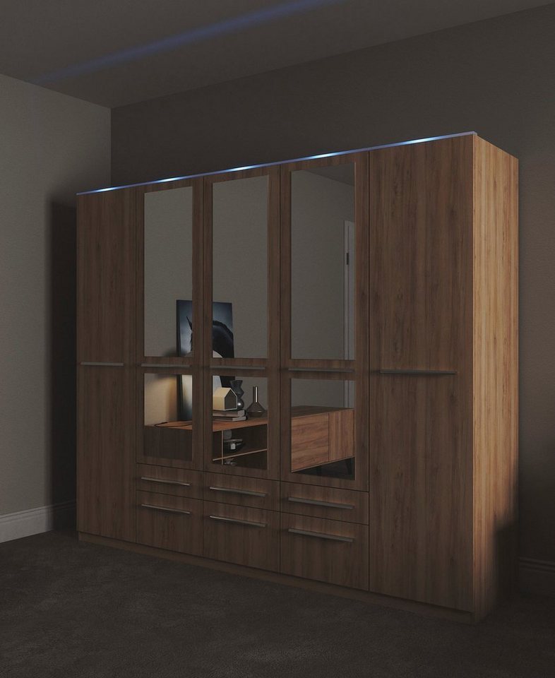 priess Kleiderschrank Schrank Garderobe Wäscheschrank Barcelona in 5 Breiten viel Stauraum, geräumige Schubkästen, mit Spiegel, MADE IN GERMANY von priess