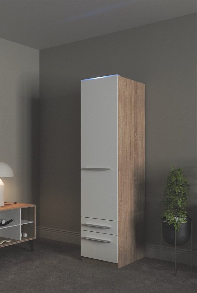 priess Kleiderschrank Schrank Garderobe Wäscheschrank Barcelona in 5 Breiten viel Stauraum, geräumige Schubkästen, mit Spiegel, MADE IN GERMANY von priess