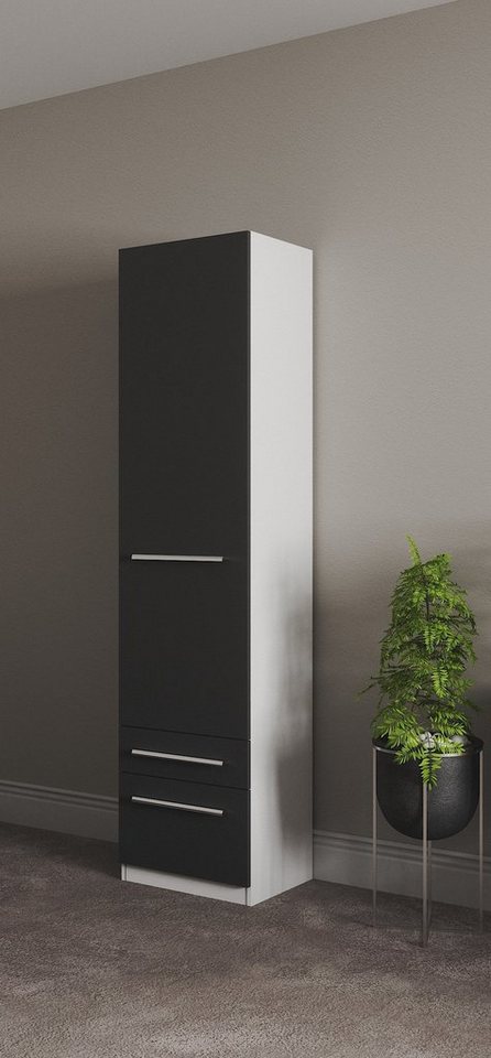 priess Kleiderschrank Schrank Garderobe Wäscheschrank Barcelona in 5 Breiten viel Stauraum, geräumige Schubkästen, mit Spiegel, MADE IN GERMANY von priess