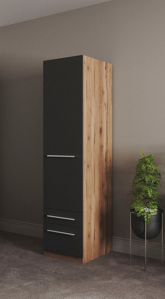 priess Kleiderschrank Schrank Garderobe Wäscheschrank Barcelona in 5 Breiten viel Stauraum, geräumige Schubkästen, mit Spiegel, MADE IN GERMANY von priess