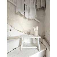 Antiker Hocker Schemel - Alter Weißer Lack Geniale Patina 30838 Primitive Farmhouse Kitchen Decoration Antiker Hocker Schemel - Alter Weißer Lack Geniale Patina 30838 Primitive Farmhouse Kitchen Decoration von princessgreeneye