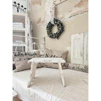 Antiker Hocker Schemel - Alter Weißer Lack Tolle Patina Shabbychic 30771 Primitive Farmhouse Kitchen Decoration Antiker Hocker Schemel - Alter Weißer Lack Tolle Patina Shabbychic 30771 Primitive Farmhouse Kitchen Decoration von princessgreeneye