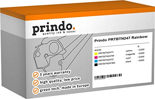 4 Toner: 1x PRTBTN247BK + 1x PRTBTN247C + 1x PRTBTN247M + 1x PRTBTN247Y Prindo PRTBTN247 Rainbow 4 Toner: 1x PRTBTN247BK + 1x PRTBTN247C + 1x PRTBTN247M + 1x PRTBTN247Y Prindo PRTBTN247 Rainbow von prindo