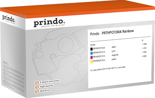 4 Toner: 1x PRTHPCF350A + 1x PRTHPCF351A + 1x PRTHPCF353A + 1x PRTHPCF352A Prindo PRTHPCF350A Rainbow 4 Toner: 1x PRTHPCF350A + 1x PRTHPCF351A + 1x PRTHPCF353A + 1x PRTHPCF352A Prindo PRTHPCF350A Rainbow von prindo