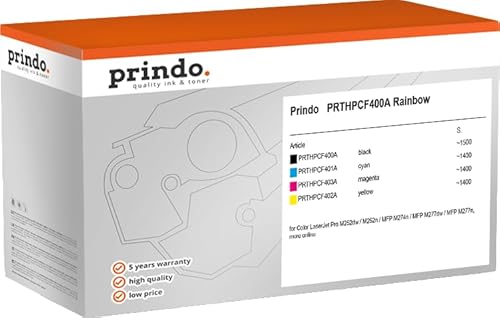 4 Toner: 1x PRTHPCF400A + 1x PRTHPCF401A + 1x PRTHPCF403A + 1x PRTHPCF402A Prindo PRTHPCF400A Rainbow 4 Toner: 1x PRTHPCF400A + 1x PRTHPCF401A + 1x PRTHPCF403A + 1x PRTHPCF402A Prindo PRTHPCF400A Rainbow von prindo