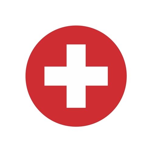 Schweiz Switzerland Aufkleber 5cm Rund Flagge Fahne Runde Vinyl Stickers EM WM von printiywood