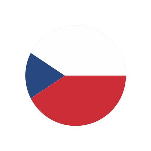 Tschechien Czech Republic Aufkleber 5cm Rund Flagge Fahne Runde Vinyl Stickers EM WM von printiywood