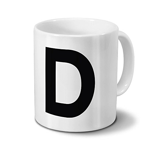 printplanet Tasse mit dem Buchstaben D - Motiv Letters - Trend, Modern, Kaffeebecher, Mug, Becher, Kaffeetasse - Farbe Weiß printplanet Tasse mit dem Buchstaben D - Motiv Letters - Trend, Modern, Kaffeebecher, Mug, Becher, Kaffeetasse - Farbe Weiß von printplanet