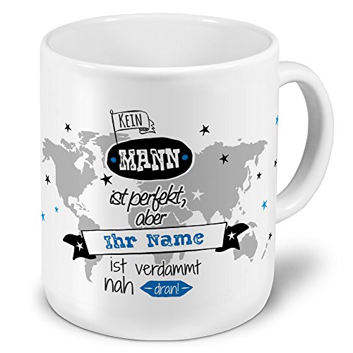 printplanet XXL Riesen-Tasse mit Namen personalisiert - Motiv Nicht Perfekt (Für Männer) - individuell gestalten - Namenstasse, Kaffeebecher, Becher, Mug von printplanet