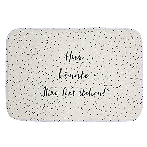 printplanet®- Badvorleger mit Namen oder Text Bedrucken - Bad-Teppich selbst gestalten - Motiv: Black and White von printplanet